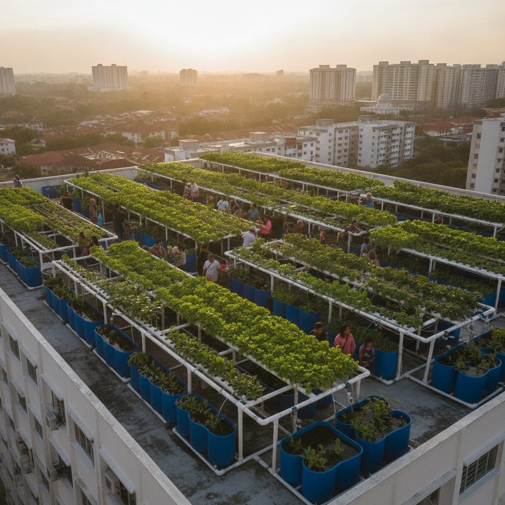 Kebun Tingkat 9 — Hidroponik Bandar PPR
